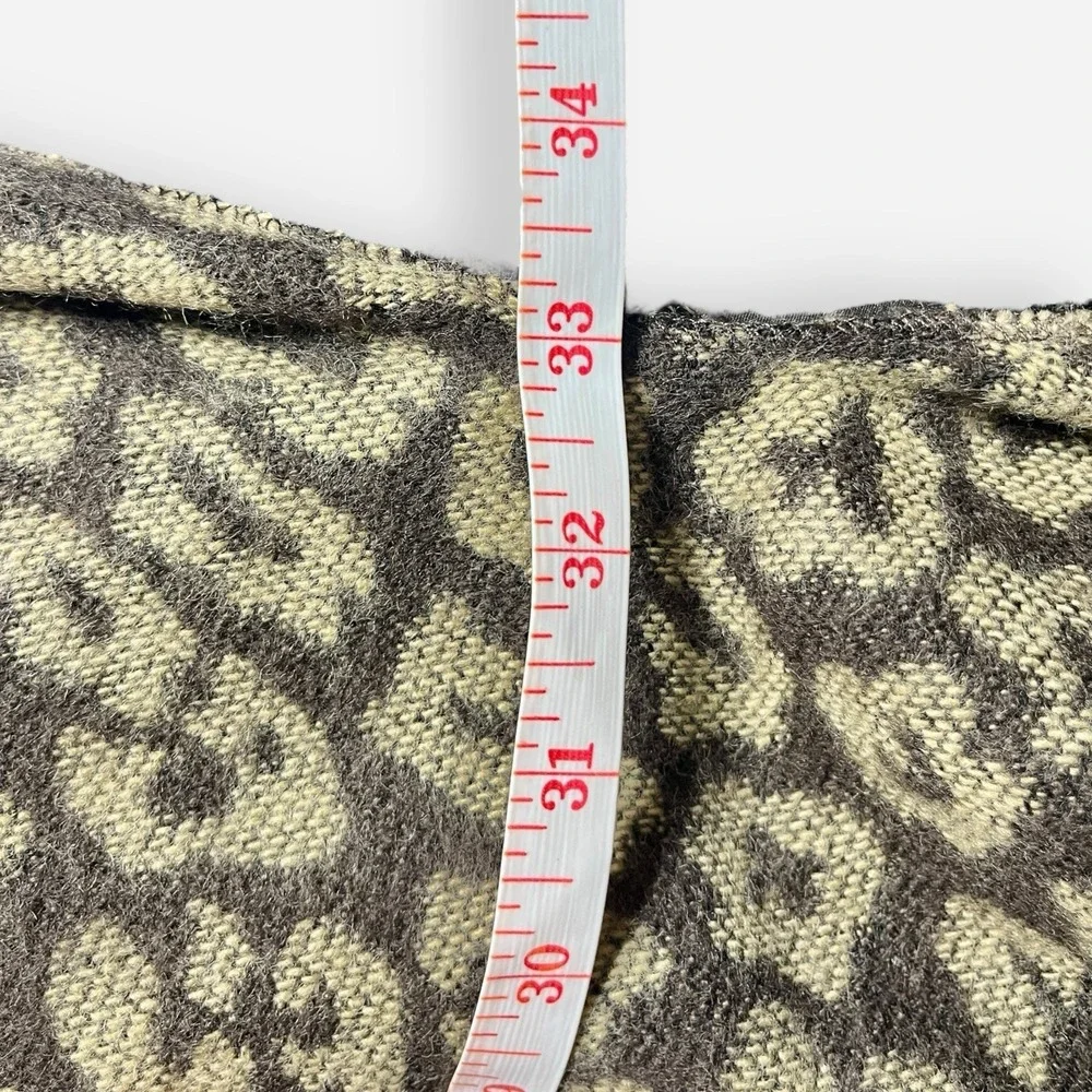 Manifattura Tessile Chiti‎ Shawl Wrap Open Poncho Sweater Leopard Print Italy